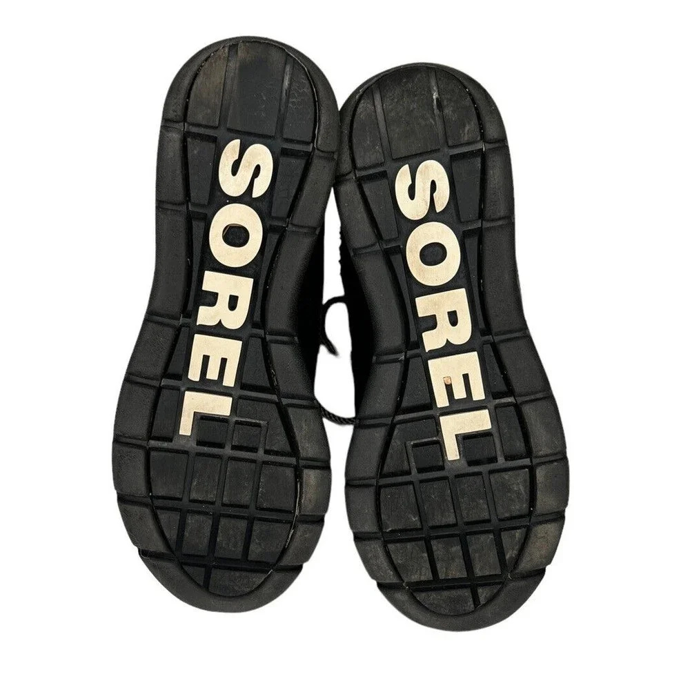 SOREL Explorer Carnival Boots Black/Sea Salt Women’s Size 8.5‎